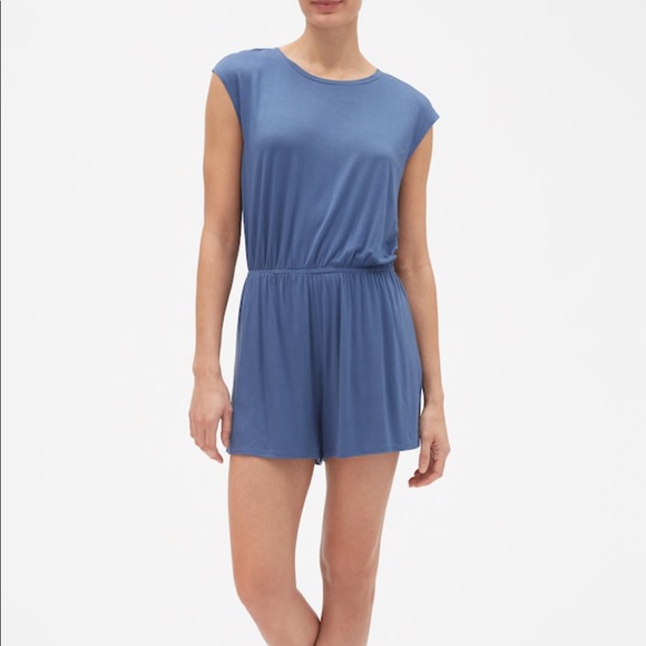 GAP Dresses & Skirts - GAP - Blue Pleated Jersey Romper